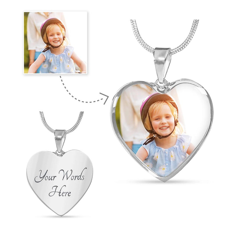 Photo heart necklace, a personalized military keepsake